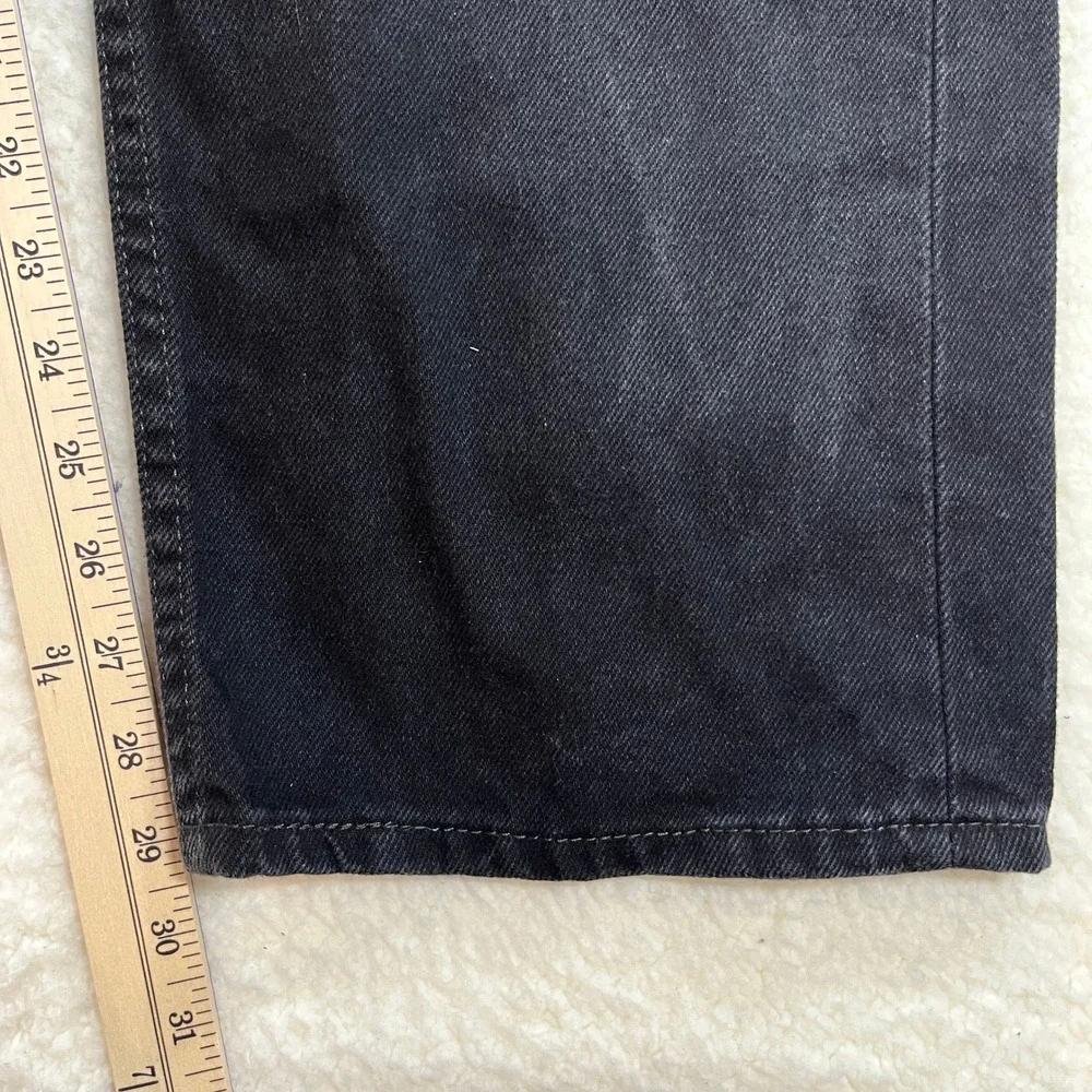 Levi Strauss Jeans Mens 40 Black 505 Regular Fit Straight Leg Denim 00505-0260